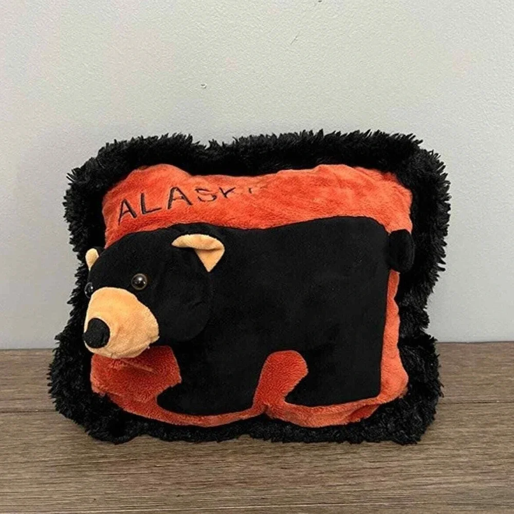 Alaska Pets Pillows Black Bear Plush